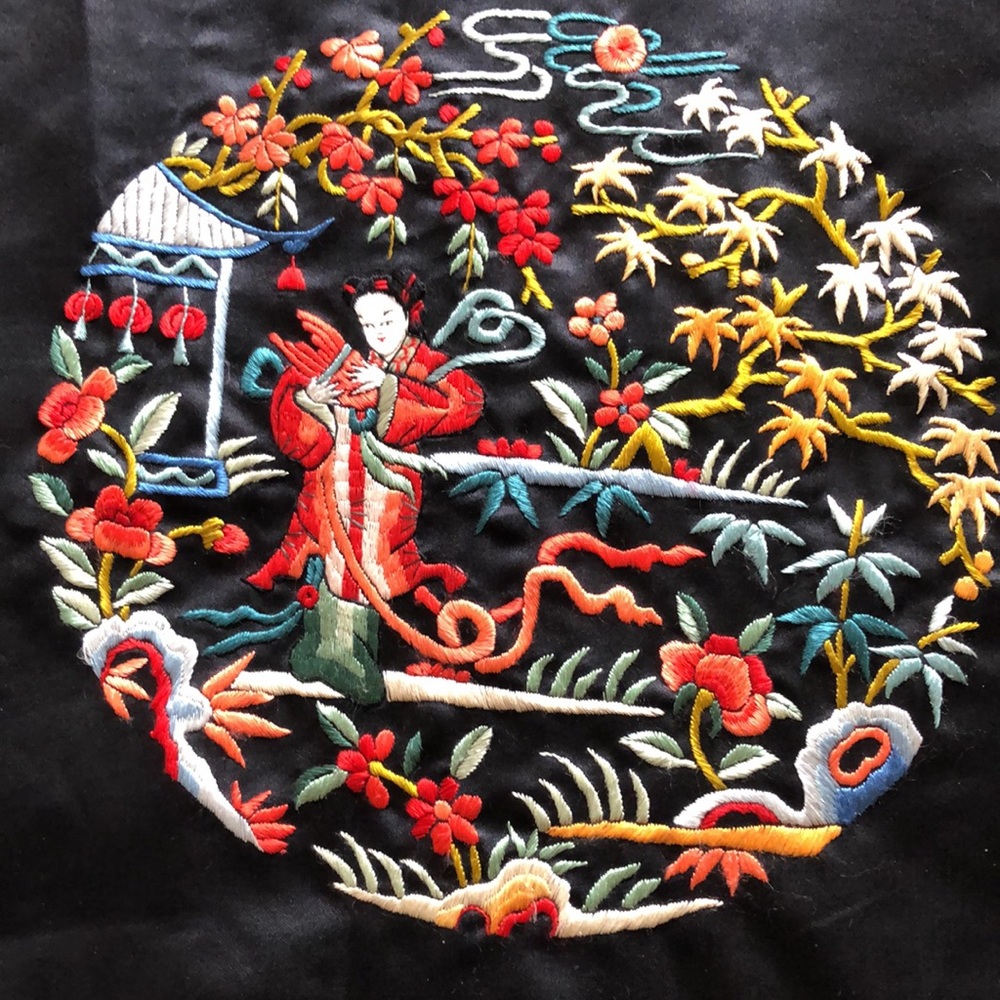 Vintage Silk Embroidered Jacket - Picture 7 of 11